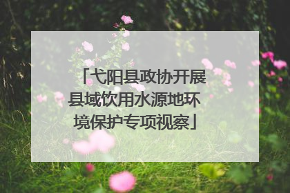 弋阳县政协开展县域饮用水源地环境保护专项视察
