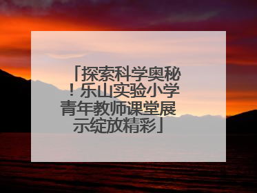 探索科学奥秘！乐山实验小学青年教师课堂展示绽放精彩