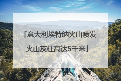 意大利埃特纳火山喷发 火山灰柱高达5千米