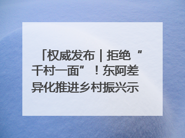 权威发布｜拒绝“千村一面”！东阿差异化推进乡村振兴示范片区建设