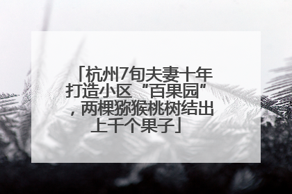杭州7旬夫妻十年打造小区“百果园”，两棵猕猴桃树结出上千个果子