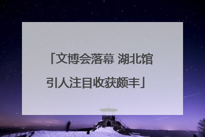 文博会落幕 湖北馆引人注目收获颇丰