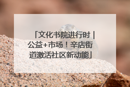 文化书院进行时｜公益+市场！辛店街道激活社区新动能
