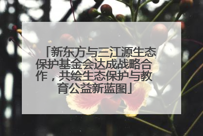新东方与三江源生态保护基金会达成战略合作，共绘生态保护与教育公益新蓝图