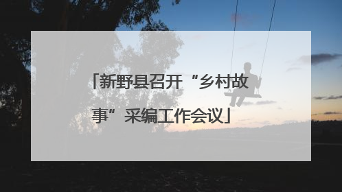 新野县召开“乡村故事”采编工作会议