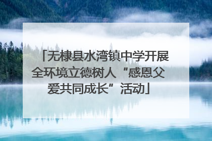 无棣县水湾镇中学开展全环境立德树人“感恩父爱共同成长”活动