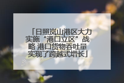 日照岚山港区大力实施“港口立区”战略 港口货物吞吐量实现了跨越式增长