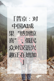 普京：对中国AI成果“感到惊喜”，俄民众对汉语兴趣正在增加
