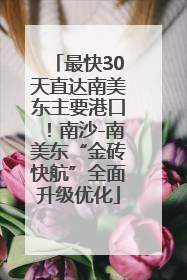 最快30天直达南美东主要港口！南沙-南美东“金砖快航”全面升级优化