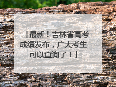 最新！吉林省高考成绩发布，广大考生可以查询了！