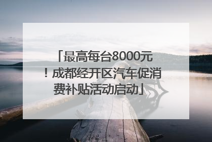 最高每台8000元！成都经开区汽车促消费补贴活动启动