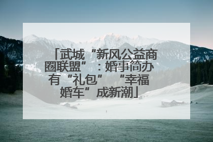 武城“新风公益商圈联盟”：婚事简办有“礼包” “幸福婚车”成新潮