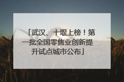 武汉、十堰上榜！第一批全国零售业创新提升试点城市公布
