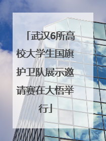 武汉6所高校大学生国旗护卫队展示邀请赛在大悟举行