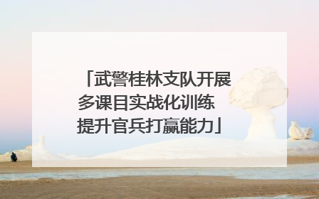 武警桂林支队开展多课目实战化训练 提升官兵打赢能力
