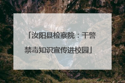 汝阳县检察院：干警禁毒知识宣传进校园