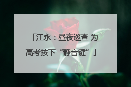 江永：昼夜巡查 为高考按下“静音键”