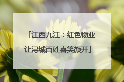 江西九江：红色物业让浔城百姓喜笑颜开