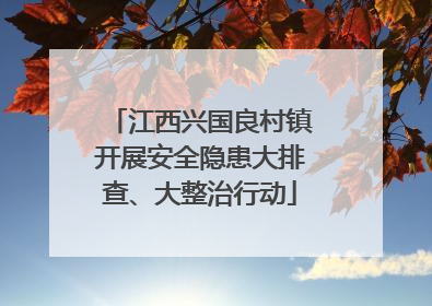 江西兴国良村镇开展安全隐患大排查、大整治行动
