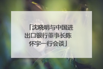 沈晓明与中国进出口银行董事长陈怀宇一行会谈