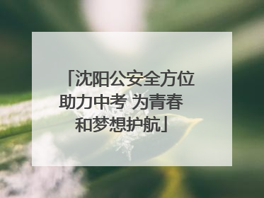 沈阳公安全方位助力中考 为青春和梦想护航