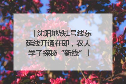 沈阳地铁1号线东延线开通在即，农大学子探秘“新线”