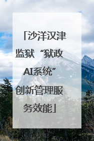 沙洋汉津监狱“狱政AI系统”创新管理服务效能