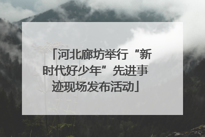 河北廊坊举行“新时代好少年”先进事迹现场发布活动