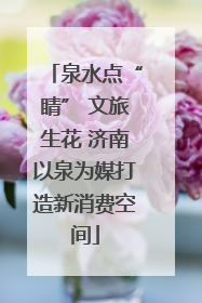 泉水点“睛” 文旅生花 济南以泉为媒打造新消费空间