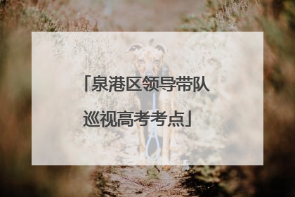 泉港区领导带队巡视高考考点