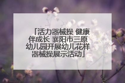 活力器械操 健康伴成长 襄阳市三原幼儿园开展幼儿花样器械操展示活动