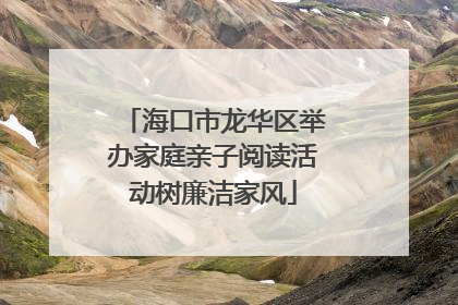 海口市龙华区举办家庭亲子阅读活动树廉洁家风