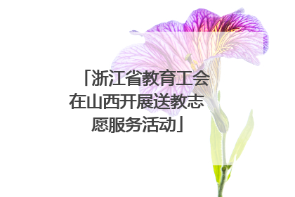 浙江省教育工会在山西开展送教志愿服务活动
