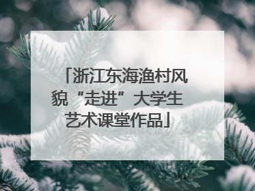 浙江东海渔村风貌“走进”大学生艺术课堂作品
