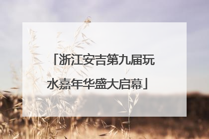 浙江安吉第九届玩水嘉年华盛大启幕