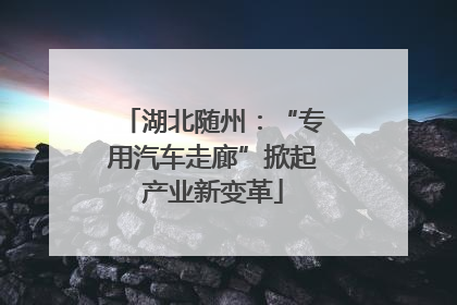 湖北随州：“专用汽车走廊”掀起产业新变革