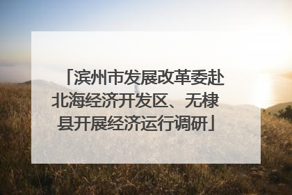 滨州市发展改革委赴北海经济开发区、无棣县开展经济运行调研
