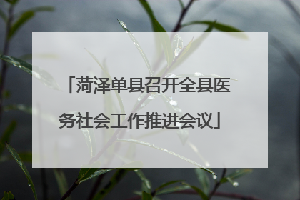 菏泽单县召开全县医务社会工作推进会议