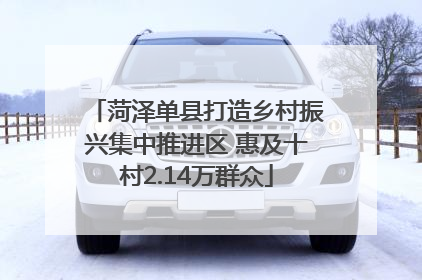 菏泽单县打造乡村振兴集中推进区 惠及十村2.14万群众