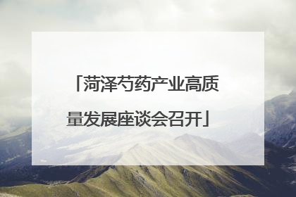 菏泽芍药产业高质量发展座谈会召开