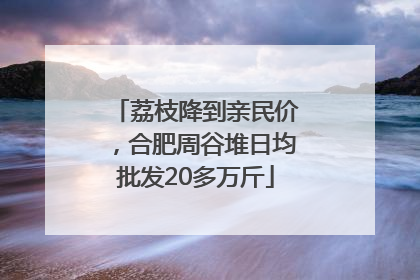 荔枝降到亲民价，合肥周谷堆日均批发20多万斤
