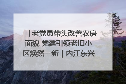 老党员带头改善农房面貌 党建引领老旧小区焕然一新｜内江东兴“红”在哪？④