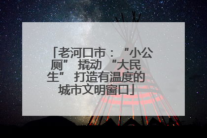老河口市：“小公厕” 撬动 “大民生” 打造有温度的城市文明窗口