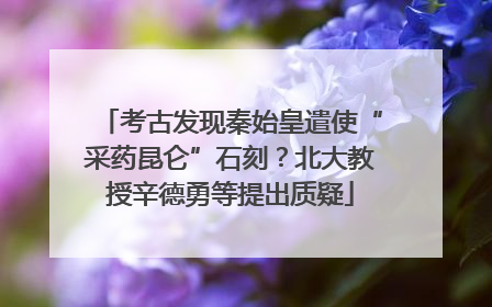 考古发现秦始皇遣使“采药昆仑”石刻？北大教授辛德勇等提出质疑
