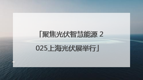 聚焦光伏智慧能源 2025上海光伏展举行