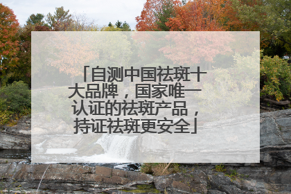 自测中国祛斑十大品牌，国家唯一认证的祛斑产品，持证祛斑更安全