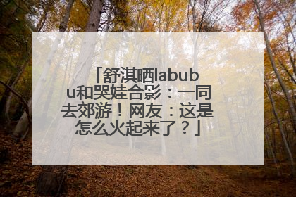 舒淇晒labubu和哭娃合影：一同去郊游！网友：这是怎么火起来了？