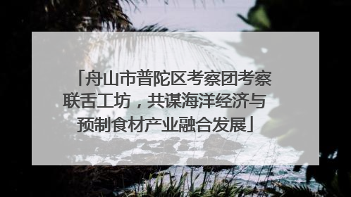 舟山市普陀区考察团考察联舌工坊，共谋海洋经济与预制食材产业融合发展