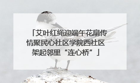 艾叶红绳迎端午花扇传情聚民心社区学院西社区架起邻里“连心桥”