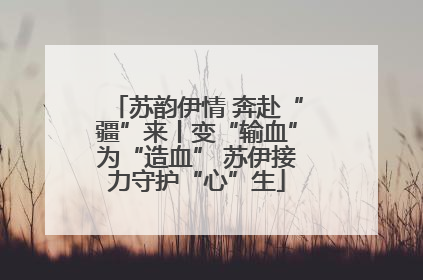 苏韵伊情 奔赴“疆”来丨变“输血”为“造血” 苏伊接力守护“心”生
